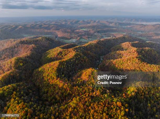appalachian foothills in rural kentucky - appalachia stock pictures, royalty-free photos & images