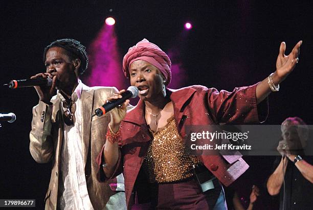 Baaba Maal and Angelique Kidjo during 6th Annual Jammy Awards - Show and Backstage at The Theater at Madison Square Garden in New York City, New...