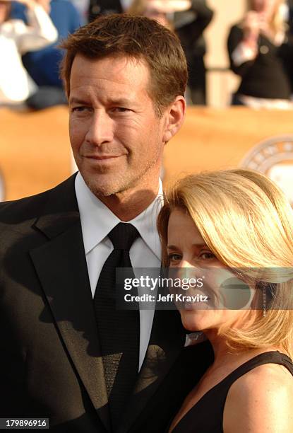 James Denton and wife, Erin O'Brien during 13th Annual Screen Actors Guild Awards - Arrivals at Shrine Auditorium in Los Angeles, California, United...