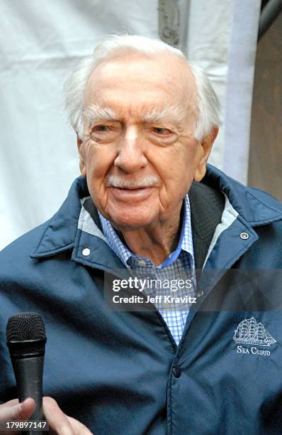 Walter Cronkite during Green Apple Music Festival - Mickey Hart - April 21, 2006 at Stage at 44th & Vanderbilt in New York City, New York, United...