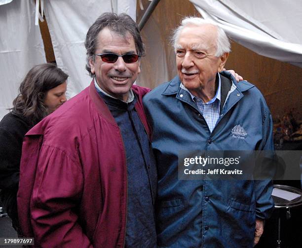 Mickey Hart and Walter Cronkite during Green Apple Music Festival - Mickey Hart - April 21, 2006 at Stage at 44th & Vanderbilt in New York City, New...