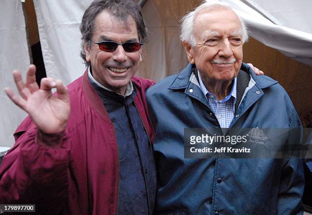 Mickey Hart and Walter Cronkite during Green Apple Music Festival - Mickey Hart - April 21, 2006 at Stage at 44th & Vanderbilt in New York City, New...