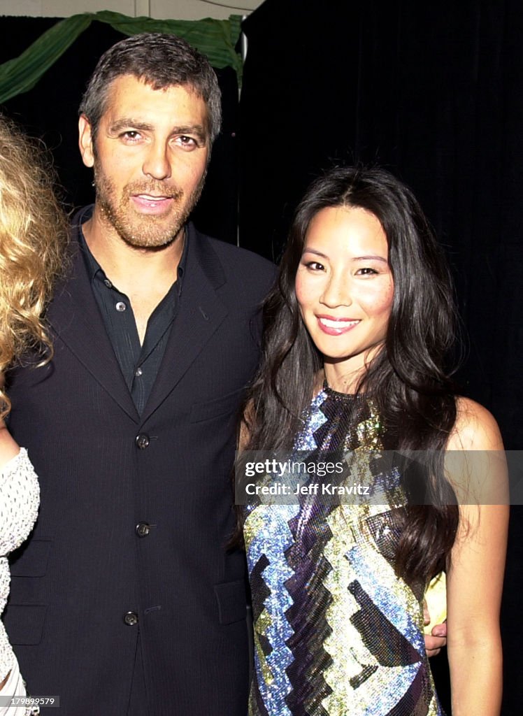 George Clooney and Lucy Liu during 2000 MTV Movie Awards at Sony