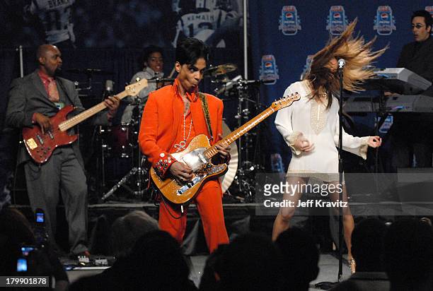 Prince during Super Bowl XLI - Pepsi Super Bowl Halftime Show Press Conference Featuring Prince at Miami Beach Convention Center in Miami, Florida,...