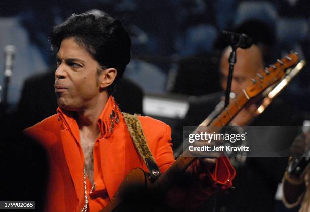 Prince during Super Bowl XLI - Pepsi Super Bowl Halftime Show Press Conference Featuring Prince at Miami Beach Convention Center in Miami, Florida,...