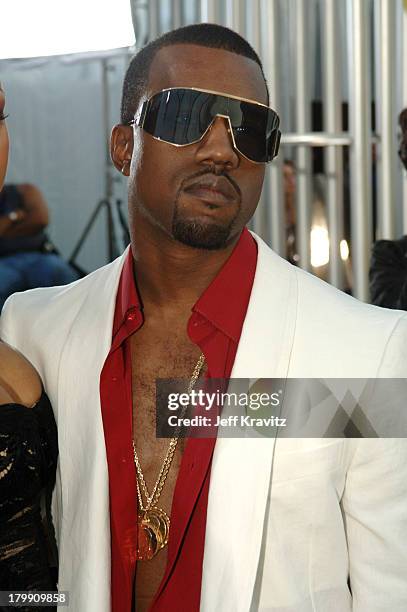 Kanye West during The 48th Annual GRAMMY Awards - Green Carpet at Staples Center in Los Angeles, California, United States.