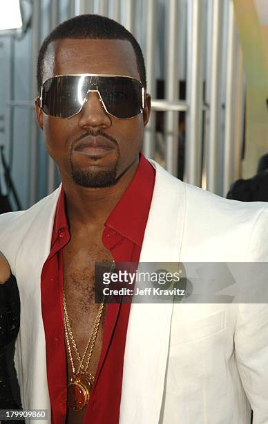 Kanye West during The 48th Annual GRAMMY Awards - Green Carpet at Staples Center in Los Angeles, California, United States.