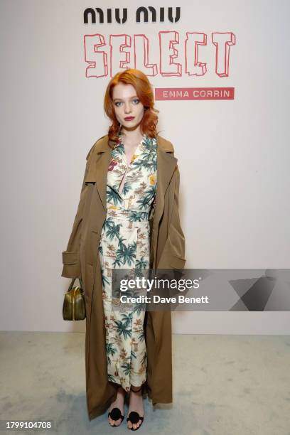 Esme Creed-Miles attends the Miu Miu Select event, featuring a special curated selection of Miu Miu by Emma Corrin, at George Club on November 23,...