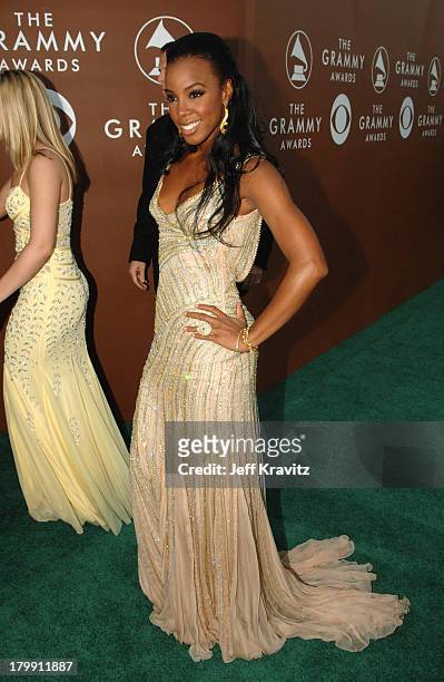 Kelly Rowland of Destiny's Child during The 48th Annual GRAMMY Awards - Green Carpet at Staples Center in Los Angeles, California, United States.