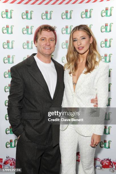 Matthew Wolfenden and Georgina Castle attend the press night after party for "Elf The Musical" at The Radisson Blu Edwardian Hotel on November 23,...