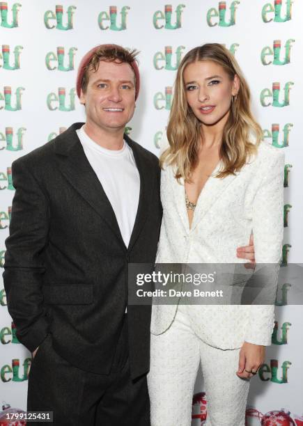 Matthew Wolfenden and Georgina Castle attend the press night after party for "Elf The Musical" at The Radisson Blu Edwardian Hotel on November 23,...