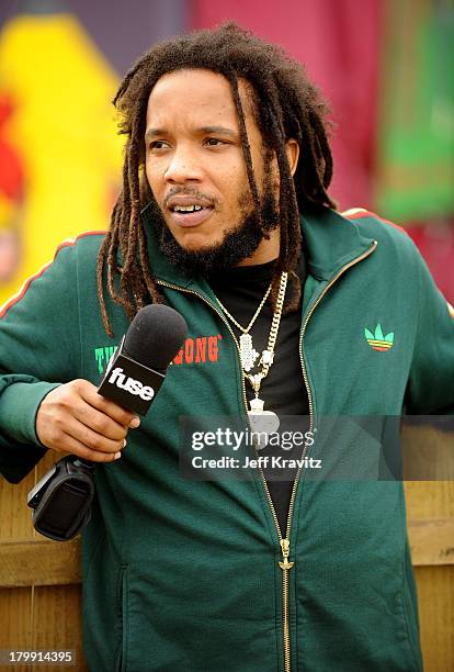 Stephen Marley backstage during Bonnaroo 2008 on June 13, 2008 in Manchester, Tennessee.