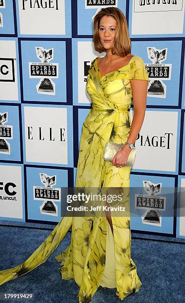 Actress Kirsten Lea arrives at the 2008 Independent Spirit Awards at the Santa Monica Pier on February 23, 2008 in Santa Monica, California.