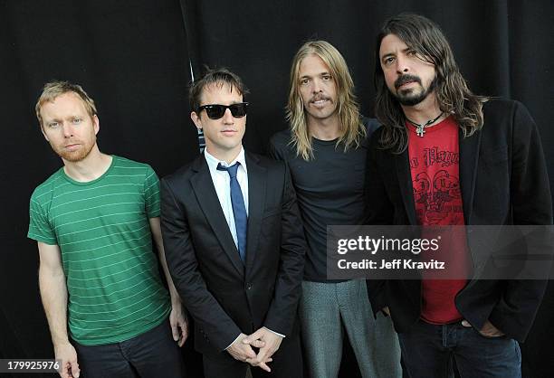 Musicians Nate Mendel, Chris Shiflett, Taylor Hawkins and Dave Grohl of the Foo Fighters at the 2008 VH1 Rock Honors honoring The Who at UCLA's...