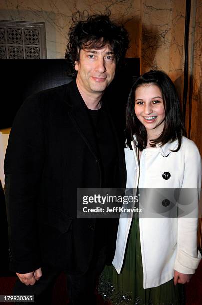 Neil Gaiman and Maddy Gaiman at The Premiere of Coraline Presented By Focus Features on February 5, 2009 in Portland, Oregon.