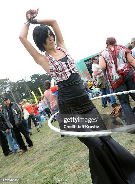 General view of atmosphere during the 2008 Outside Lands Music And Arts Festival held at Golden Gate Park on August 24, 2008 in San Francisco,...