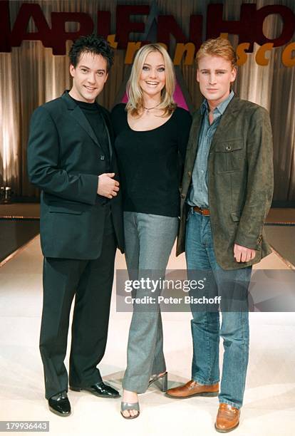 Christof Arnold, Annika Murjahn, Florian;Karlheim, "Marienhof Trendscout 2000";ARD-Daily-Soap, Modenschau, Laufsteg,