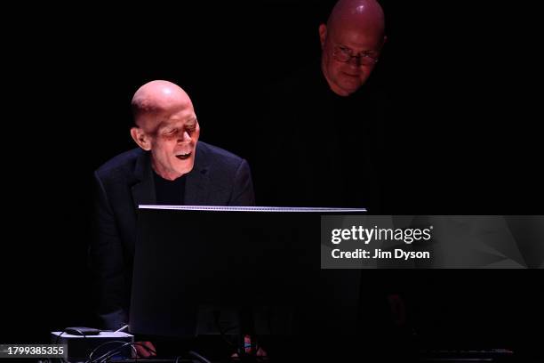 Vince Clarke, and Reed Hays, perform during his first ever solo performance at London School of Economics, to launch his new album 'Songs of Silence'...