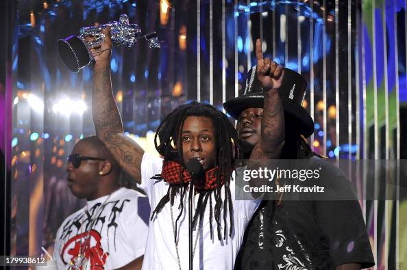 Famous Rapper In 2008 Rappers Lil Wayne and T-Pain on stage at the 2008 MTV Video Music ...