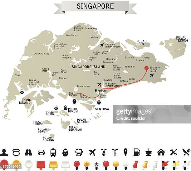 republic of singapore - singapore airport stock illustrations