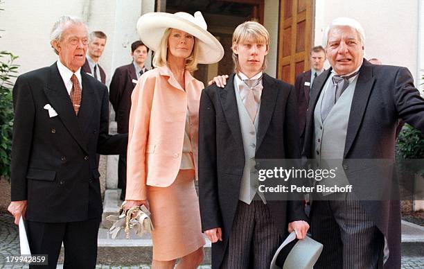 Gunter Sachs, Ehefrau Mirja, Sohn Halifax,;Hochzeit von Gunnar Sachs & Tania Marsh,;Vitus-Kirche von Kufstein,