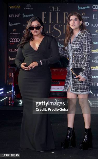 Raja Kumari and Ananya Birla attend the ELLE List awards on November 17, 2023 in Mumbai, India.