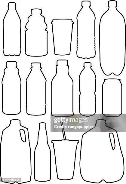 recycling konturen - gallon stock-grafiken, -clipart, -cartoons und -symbole