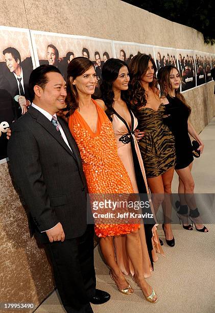 Actor Rex Lee, actresses Perrey Reeves, Emmanuelle Chriqui, Jamie-Lynn Sigler and Alexis Dziena arrive on the red carpet to HBO's official premiere...