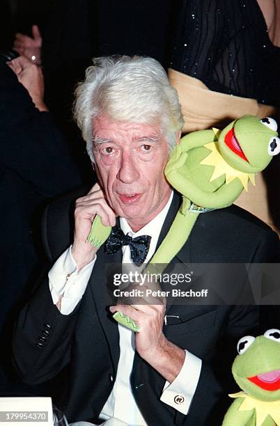 Rudi Carrell, Kermit der Frosch,;"Deutscher Videopreis 2000", "Video Winner;2000", Verleihung, Kaisersaal, "Münchner;Residenz", Muppetshow-Puppe,...