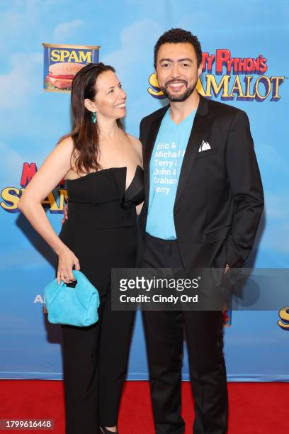 Joanna Parson and Graham Stevens attend "Spamalot" Opening Night at St. James Theatre on November 16, 2023 in New York City.