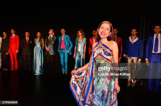 Designer Marisol Deluna attends the Malan Breton show during Spring 2014 Mercedes-Benz Fashion Week at The Box at Lincoln Center on September 7, 2013...