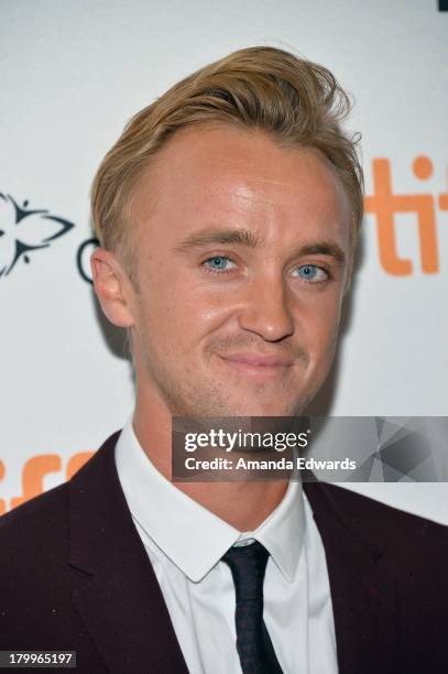 Actor Tom Felton attends the "Therese" premiere during the 2013 Toronto International Film Festival at Isabel Bader Theatre on September 7, 2013 in...