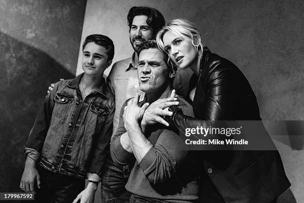 Gattlin Griffith, director Jason Reitman, Josh Brolin and Kate Winslet of the film Labor Day pose for a portrait during the 2013 Toronto...