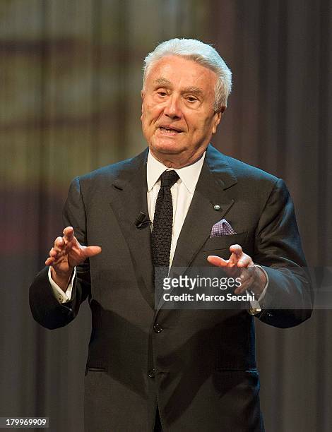 Writer Alberto Arbasino during the Premio Campiello 2013 at La Fenice Theater on September 7, 2013 in Venice, Italy. This year is the 51st edition of...