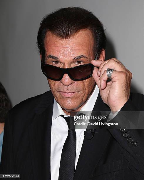 Actor Robert Davi attends a recording session for his single "New York City Christmas" at Capitol Records Tower on September 7, 2013 in Los Angeles,...