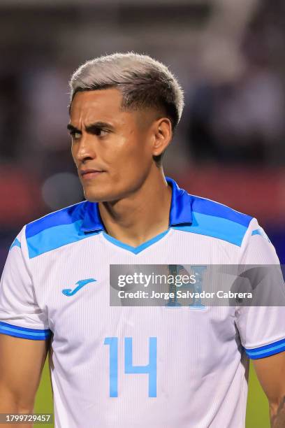 Andy Najar of Honduras looks on prior the CONCACAF Nations League quarterfinals first leg match between Honduras and Mexico at Estadio Nacional on...