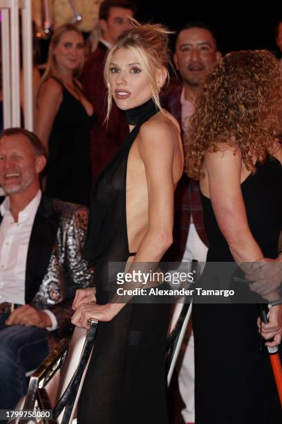 Charlotte McKinney is seen during the 25th Annual Best Buddies Miami Gala Honoring Global Ambassador Tom Brady at Ice Palace Film Studios on November...