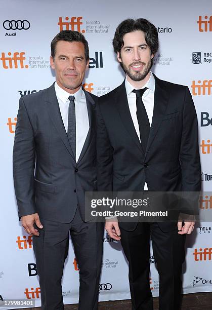 Actor Josh Brolin and filmmaker Jason Reitman attend the "Labor Day" premiere during the 2013 Toronto International Film Festival at Ryerson Theatre...