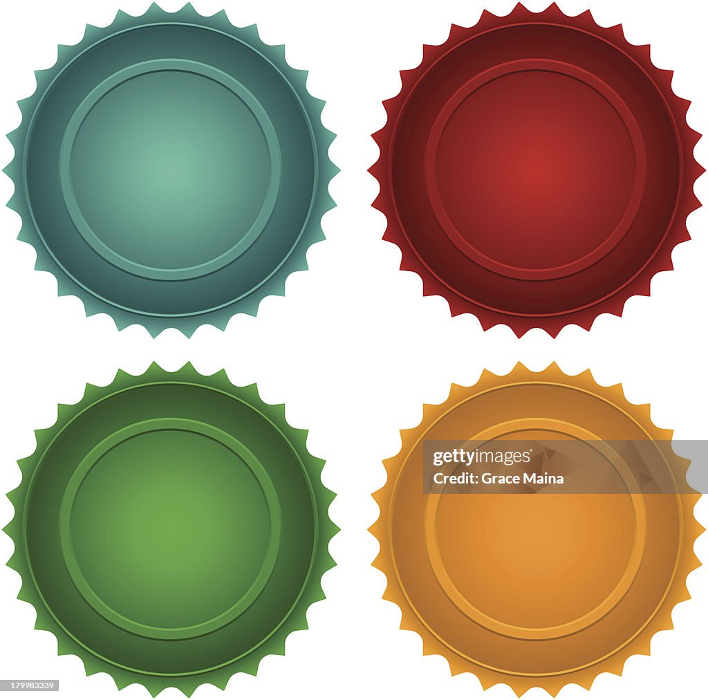 Different Colored Vector Seal Design Elements High-Res Vector Graphic ...
