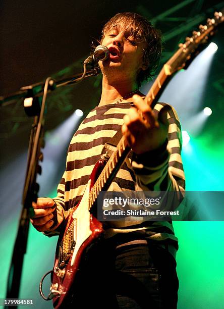 Pete Doherty of Babyshambles performs at Manchester Academy on September 7, 2013 in Manchester, England.