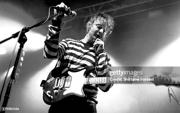 Pete Doherty of Babyshambles performs at Manchester Academy on September 7, 2013 in Manchester, England.