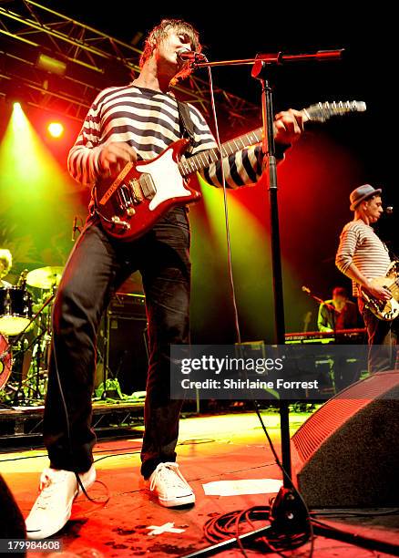 Pete Doherty of Babyshambles performs at Manchester Academy on September 7, 2013 in Manchester, England.