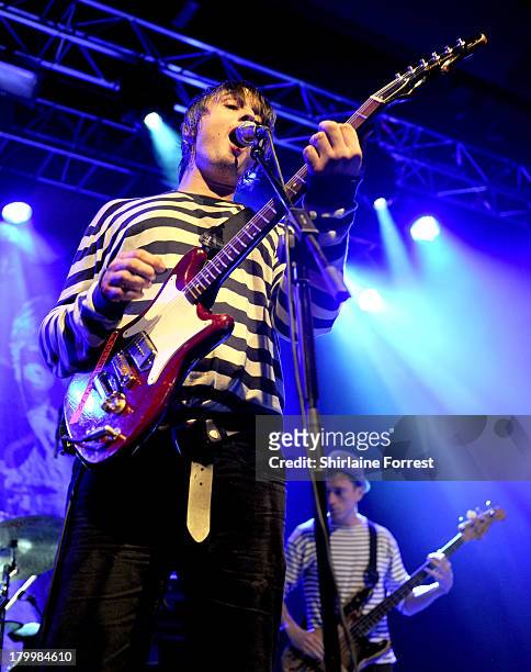 Pete Doherty of Babyshambles performs at Manchester Academy on September 7, 2013 in Manchester, England.