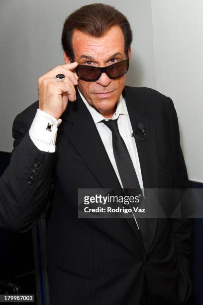 Singer/actor Robert Davi attends a recording session for his single "New York City Christmas" at Capitol Records Tower on September 7, 2013 in Los...