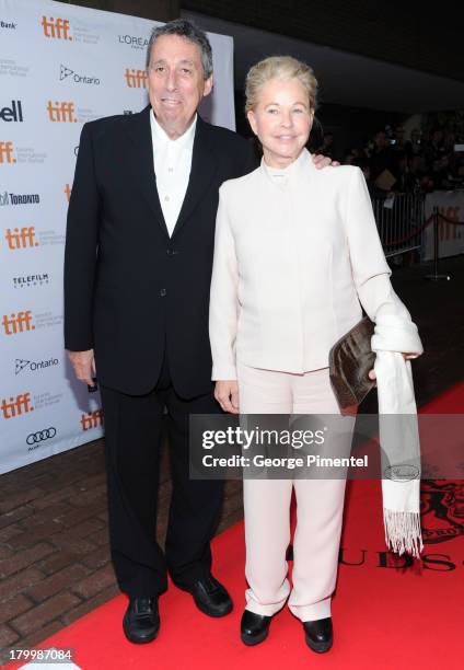 Ivan Reitman and wife Geneviève Robert arrive at the "Labor Day" Premiere during the 2013 Toronto International Film Festival at Ryerson Theatre on...