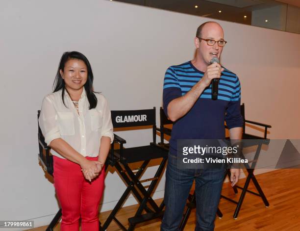 And Founder of Zola Shan-Lyn Ma and executive digital director at Glamour Magazine Mike Hofman attend Glamour And CFDA Host Dressed To Code: A...