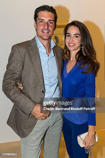 Count and Countess Jean-Francois de Clermont Tonnerre attend the Georg Baselitz exhibition preview and dinner at Thaddeus Ropac Gallery on September...
