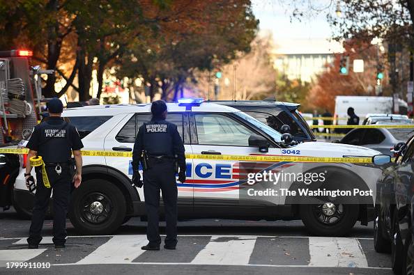 WASHINGTON, D.C., NOVEMBER 22: Police investigate a shooting in