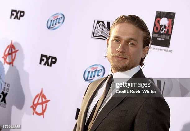 Actor Charlie Hunnam attends the season 6 premiere of FX's "Sons Of Anarchy" at Dolby Theatre on September 7, 2013 in Hollywood, California.