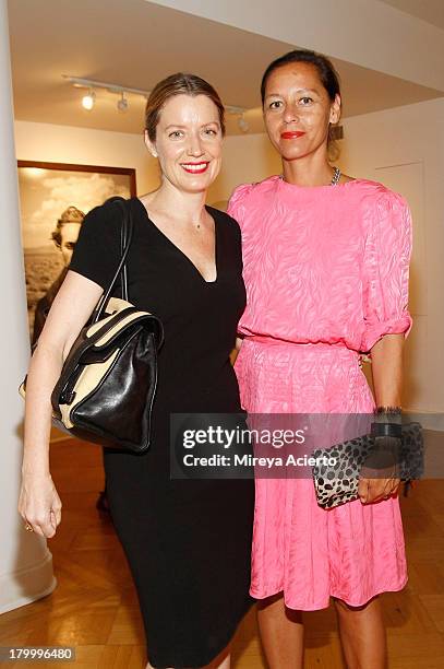 Harper's Bazaar Executive Editor Kimberly Cutter and Lucky Magazine West Coast Editor Marlien Rentmeester attend the Peter Lindbergh Artist reception...